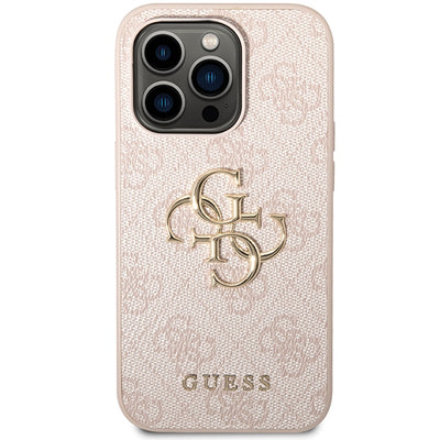 Guess GUHCP15X4GMGPI iPhone 15 Pro Max 6.7" pink/pink hardcase 4G Big Metal Logo
