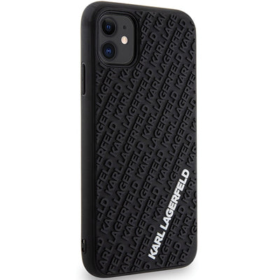 Karl Lagerfeld KLHCN613DMKRLK iPhone 11 / Xr 6.1" black/black hardcase 3D Rubber Multi Logo