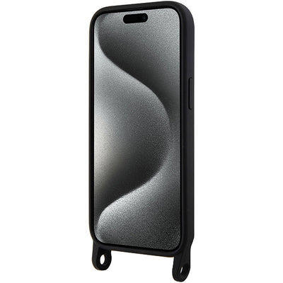 Karl Lagerfeld KLHCP15SSCBSKNK iPhone 15 6.1" hardcase black/black Crossbody Silicone Ikonik