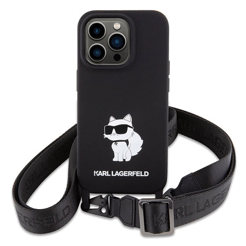 Karl Lagerfeld KLHCP15XSCBSCNK iPhone 15 Pro Max 6.7" hardcase black/black Crossbody Silicone Choupette