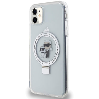 Karl Lagerfeld KLHMN61HMRSKCH iPhone 11 / Xr 6.1" white/white hardcase Ring Stand Karl&amp;Choupette MagSafe