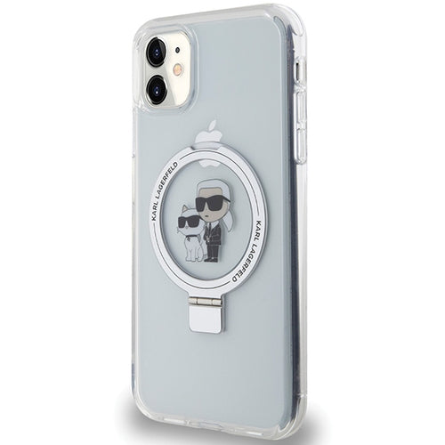 Karl Lagerfeld KLHMN61HMRSKCH iPhone 11 / Xr 6.1" white/white hardcase Ring Stand Karl&amp;Choupette MagSafe