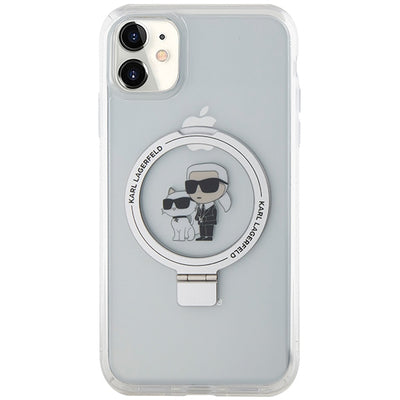 Karl Lagerfeld KLHMN61HMRSKCH iPhone 11 / Xr 6.1" white/white hardcase Ring Stand Karl&amp;Choupette MagSafe