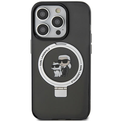 Karl Lagerfeld KLHMP13LHMRSKCK iPhone 13 Pro 6.1" black/black hardcase Ring Stand Karl&amp;Choupette MagSafe