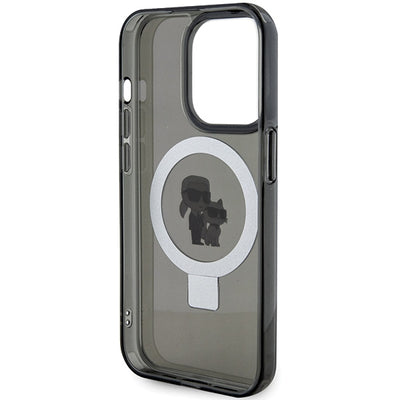 Karl Lagerfeld KLHMP13LHMRSKCK iPhone 13 Pro 6.1" black/black hardcase Ring Stand Karl&amp;Choupette MagSafe