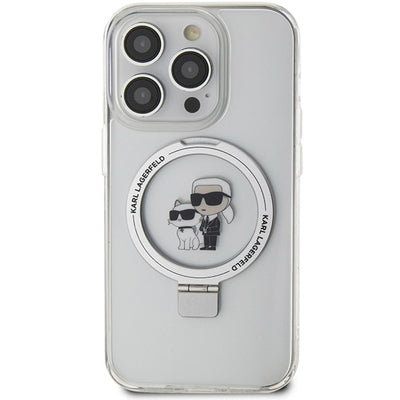 Karl Lagerfeld KLHMP14LHMRSKCH iPhone 14 Pro 6.1" white/white hardcase Ring Stand Karl&amp;Choupette MagSafe