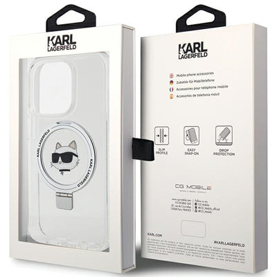 Karl Lagerfeld KLHMP15LHMRSCHH iPhone 15 Pro 6.1" white/white hardcase Ring Stand Choupette Head MagSafe