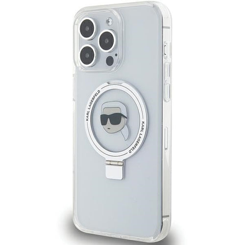 Karl Lagerfeld KLHMP15LHMRSKHH iPhone 15 Pro 6.1" white/white hardcase Ring Stand Karl Head MagSafe