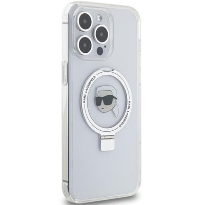 Karl Lagerfeld KLHMP15LHMRSKHH iPhone 15 Pro 6.1" white/white hardcase Ring Stand Karl Head MagSafe