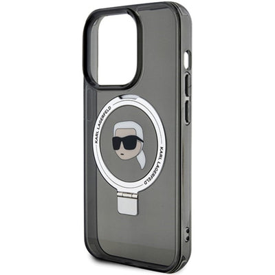 Karl Lagerfeld KLHMP15LHMRSKHK iPhone 15 Pro 6.1" black/black hardcase Ring Stand Karl Head MagSafe