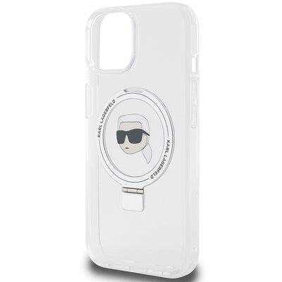 Karl Lagerfeld KLHMP15SHMRSKHH iPhone 15 6.1" white/white hardcase Ring Stand Karl Head MagSafe