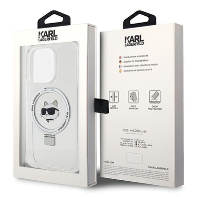 Karl Lagerfeld KLHMP15XHMRSCHH iPhone 15 Pro Max 6.7" white/white hardcase Ring Stand Choupette Head MagSafe