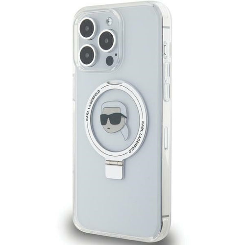 Karl Lagerfeld KLHMP15XHMRSKHH iPhone 15 Pro Max 6.7" white/white hardcase Ring Stand Karl Head MagSafe