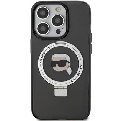 Karl Lagerfeld KLHMP15XHMRSKHK iPhone 15 Pro Max 6.7" black/black hardcase Ring Stand Karl Head MagSafe