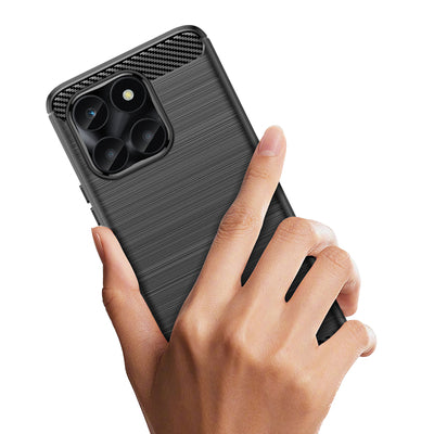 Carbon Case for Honor X6a - black — Hurtel