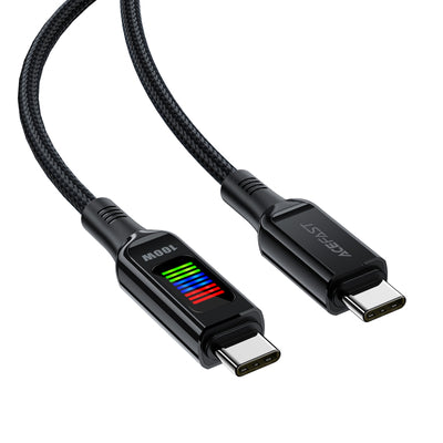 Acefast C7-03 USB-C USB-C 100W 1.2m cable with display - black