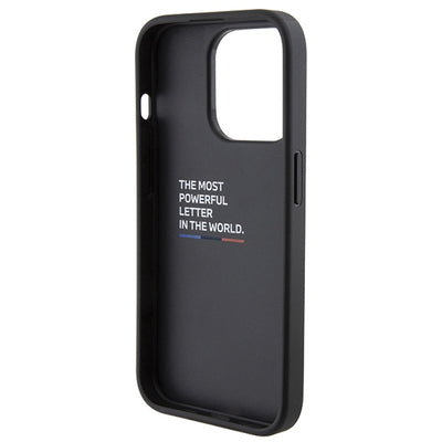 BMW Quilted Tricolor iPhone 15 Pro Case - Black