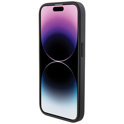 BMW Leather Blue Dots iPhone 15 Pro Max Case - Black