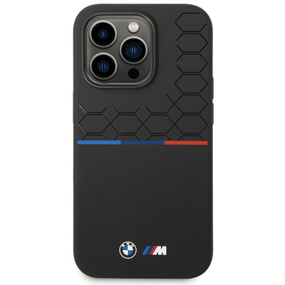 BMW Silicone Pattern iPhone 15 Pro Max Case - Black