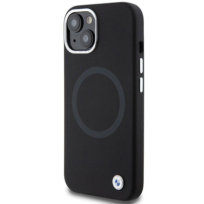 BMW Signature Liquid Silicone MagSafe case for iPhone 15 - black