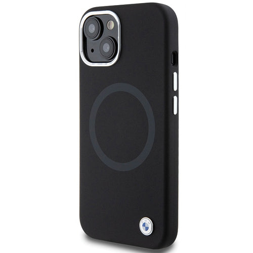 BMW Signature Liquid Silicone MagSafe case for iPhone 15 - black