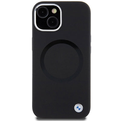 BMW Signature Liquid Silicone MagSafe case for iPhone 15 - black