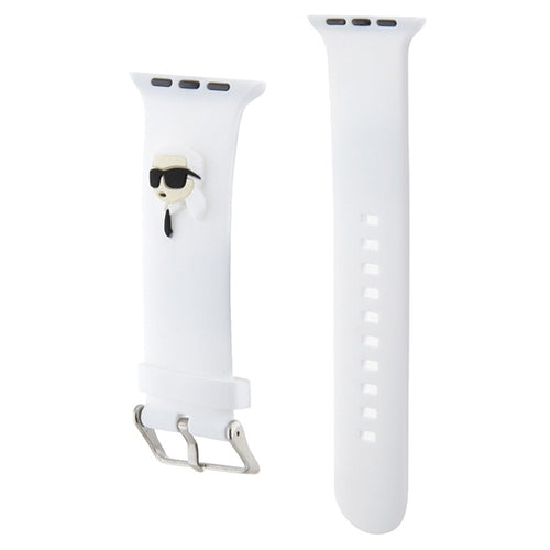 Karl Lagerfeld 3D Rubber Karl Head strap for Apple Watch 38/40/41mm - white