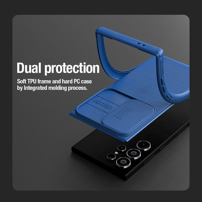 Nillkin CamShield Pro armored case with camera protector for Samsung Galaxy S24 Ultra - blue