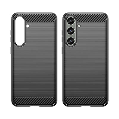 Case for Carbon Case Samsung Galaxy S24+ flexible silicone carbon cover - black — Hurtel