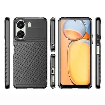Thunder Case armored case for Xiaomi Redmi 13c - black — Hurtel