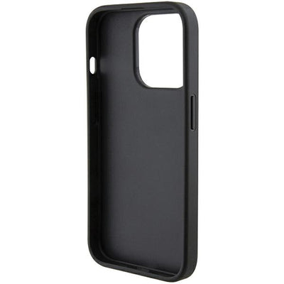 Ferrari Grip Stand Metal Logo case for iPhone 15 Pro Max - black