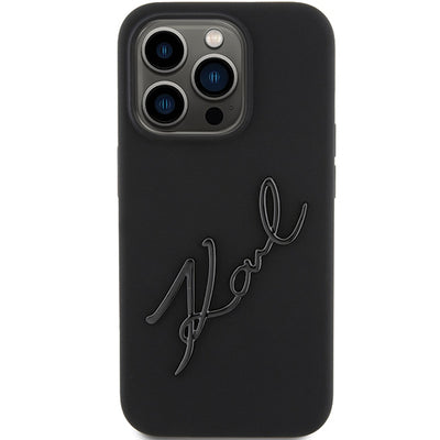 Karl Lagerfeld Silicone Karl Script case for iPhone 15 Pro - black