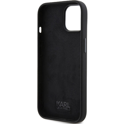 Karl Lagerfeld Silicone Karl&amp;Choupette Head case for iPhone 15 Plus / 14 Plus - black