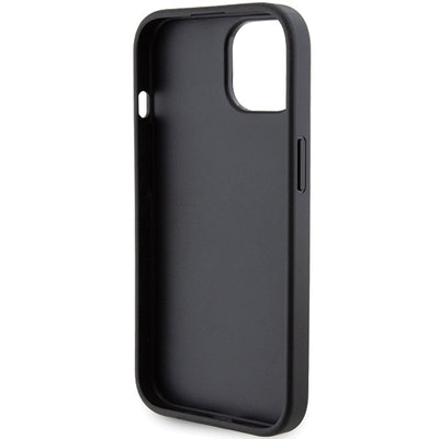 Karl Lagerfeld Gripstand Saffiano Choupette Pins case for iPhone 15 - black