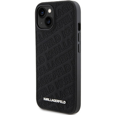 Karl Lagerfeld Quilted K Pattern case for iPhone 15 - black