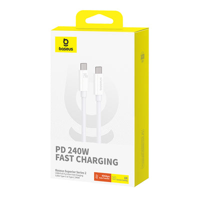 Baseus CB000066 USB-C - USB-C cable 240W PD 8K 60Hz 1m - white