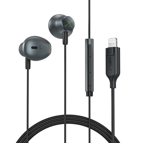 Acefast L1 in-ear headphones with Lightning connector, microphone and remote control 1.2 m - black