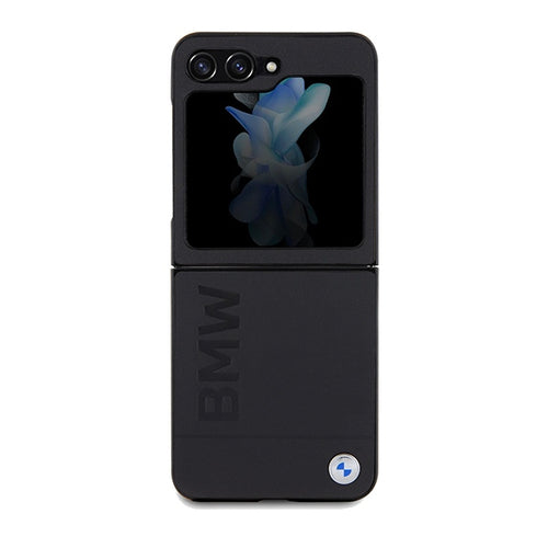 BMW Leather Hot Stamp case for Samsung Galaxy Z Flip 5 - black