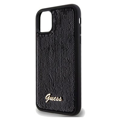 Guess Sequin Script Metal case for iPhone 11 / Xr - black