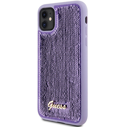 Guess Sequin Script Metal case for iPhone 11 / Xr - purple