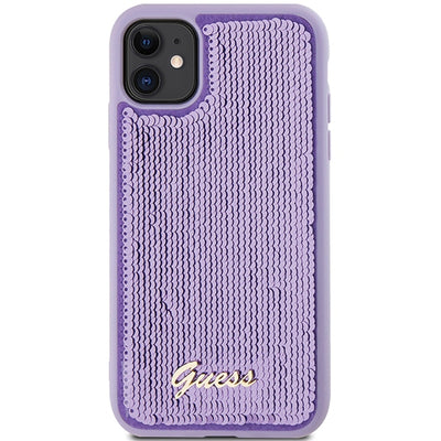 Guess Sequin Script Metal case for iPhone 11 / Xr - purple