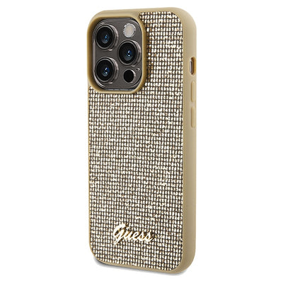 Guess Disco Metal Script case for iPhone 14 Pro - gold