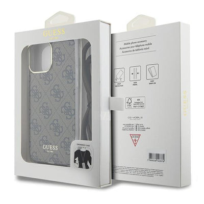 Guess Crossbody Cord 4G Print case for iPhone 15 Pro Max - brown
