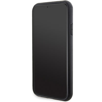 Karl Lagerfeld Gripstand Saffiano Karl&amp;Choupette Pins case for iPhone 11 / Xr - black