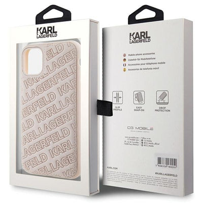 Karl Lagerfeld Quilted K Pattern case for iPhone 11 / Xr - pink