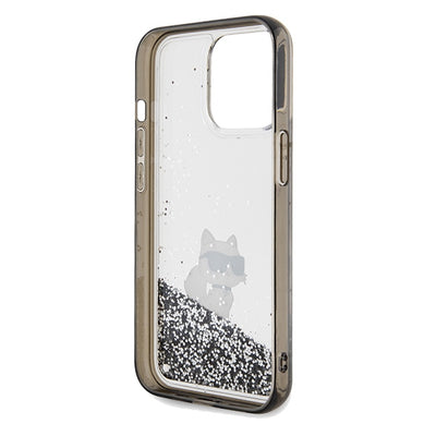 Karl Lagerfeld Liquid Glitter Choupette case for iPhone 13 Pro Max - transparent