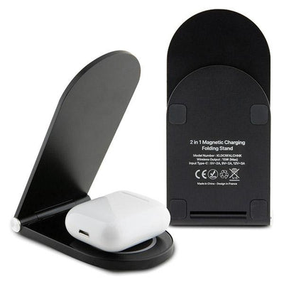 Karl Lagerfeld Choupette MagSafe induction charger 15W, foldable 2in1 - black