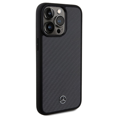Mercedes Carbon Fiber Dynamic case for iPhone 15 Pro Max - black