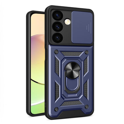 Hybrid Armor Camshield armored case for Samsung Galaxy S24 with camera cover - blue — Hurtel