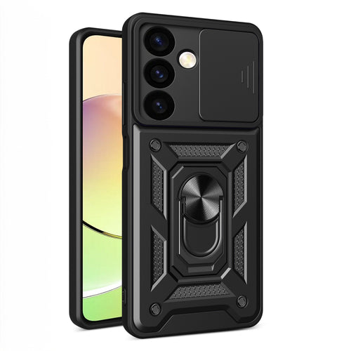 Hybrid Armor Camshield Case for Xiaomi POCO C65 / Redmi 13C Armored Case with Camera Protector - Black — Hurtel